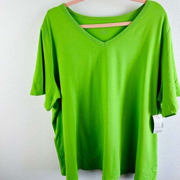 Catherine’s Green V Neck Tee Size 22/24 - Picture 1 of 3
